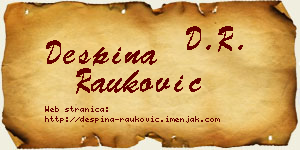 Despina Rauković vizit kartica